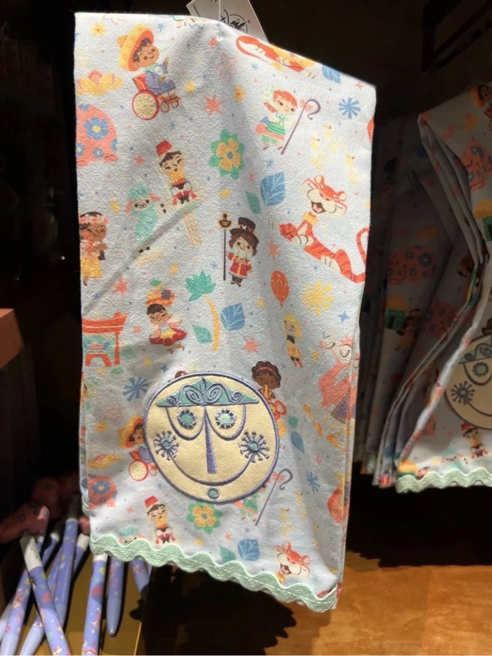 NEW 2026 Disney Parks It’s A Small World Attraction Character Kitchen Towel NWT